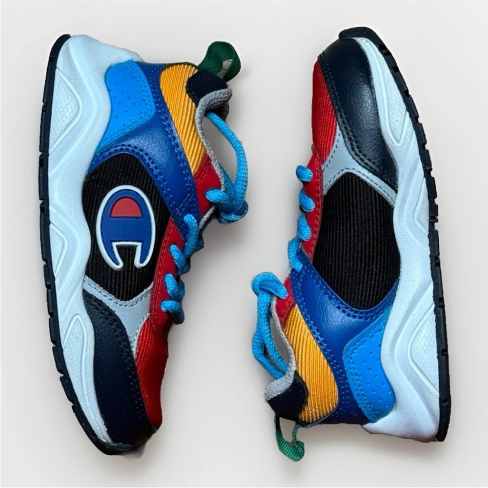 (7T) Champion Kids Colorful Sneakers with Red, Blue, and Yellow Fantastic Shape